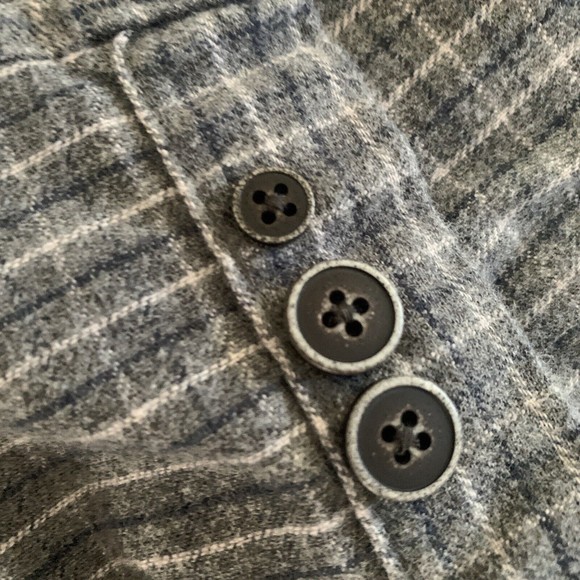 CABELA'S Long Sleeve Grey Windowpane flannel shirt Button Up White Blue XL - Picture 3 of 9